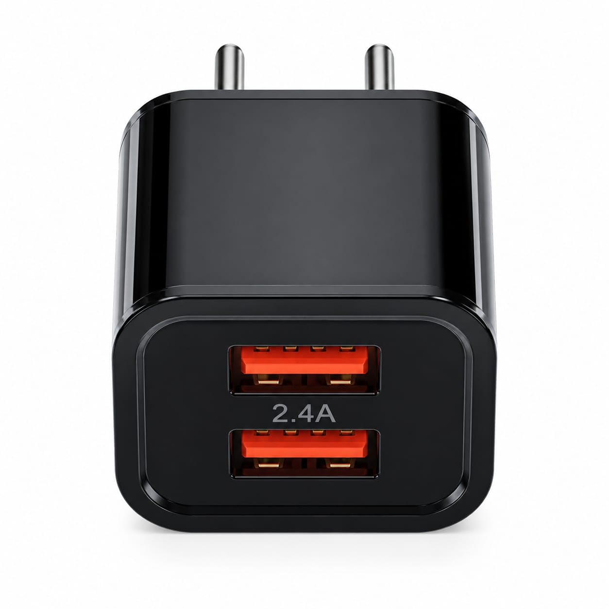 2.4A Dual USB Mobile Charger with Free Micro USB Cable | Fast Charging Dual USB Wall Charger Adapter | Smart IC Protection | Charge 2 Devices | Compatible with Android Phones, Tablets