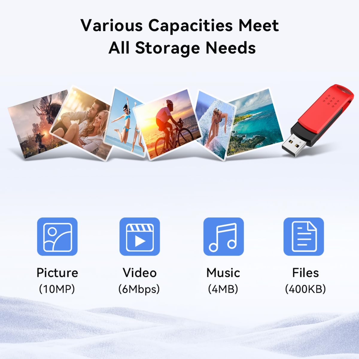 64GB USB Flash Drive 2 Pack (Red), USB-A, Pen Drives 25MB/s Read 10MB/s Write, Dual Thumb Drives for PC, Laptop, Car Music, Document Photo Storage (2 Pack) - Image 4