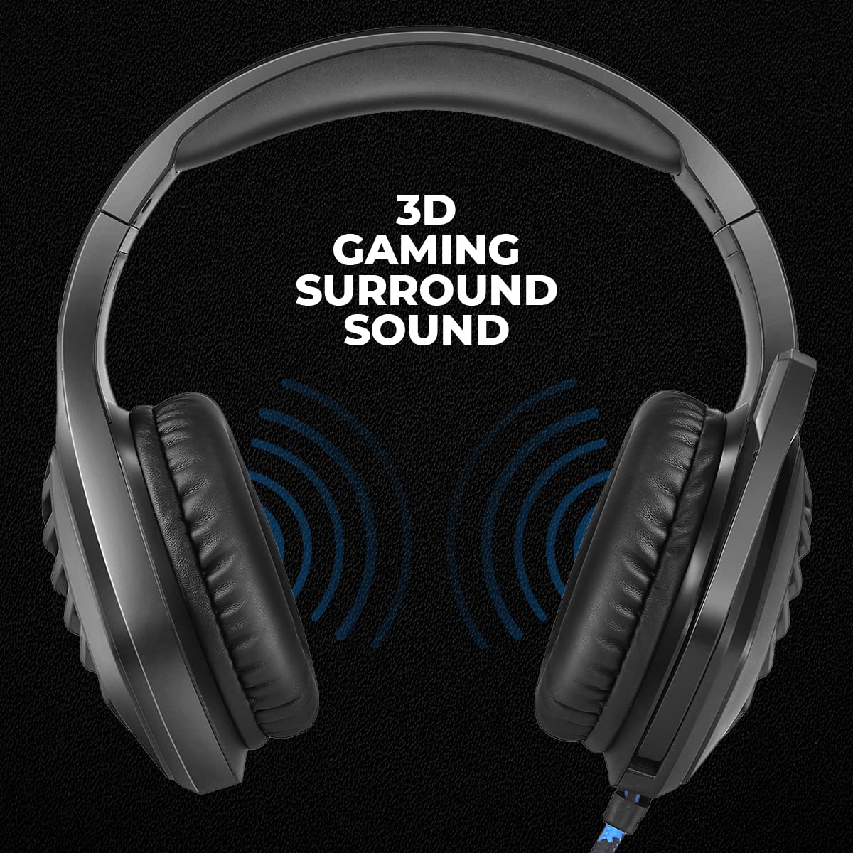GS430 Gaming wired over ear Headphone, 7 Color RGB LED and Microphone - Image 2