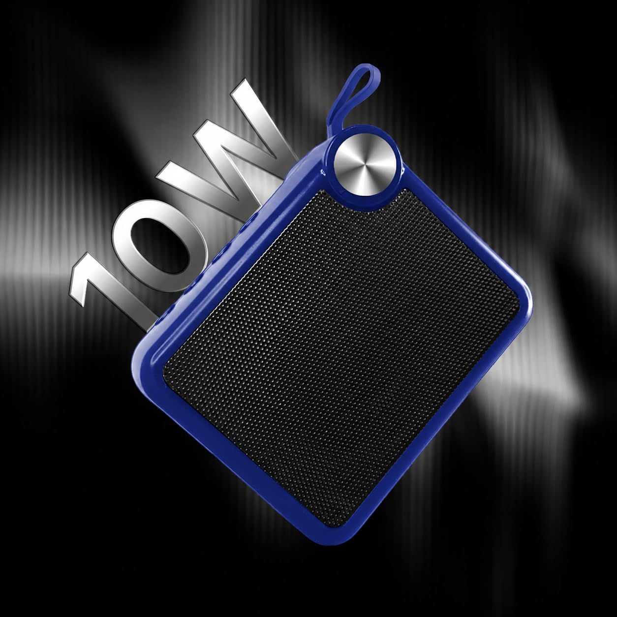 10W Mini Bluetooth Speaker with Pristine Sound, 8 Hours Playtime, Multi-Playback Modes-BT5.4/TF Card/USB, Front Metal Grill, Type-C Fast Charging, Multi-Function Control Buttons (Blue) - Image 4