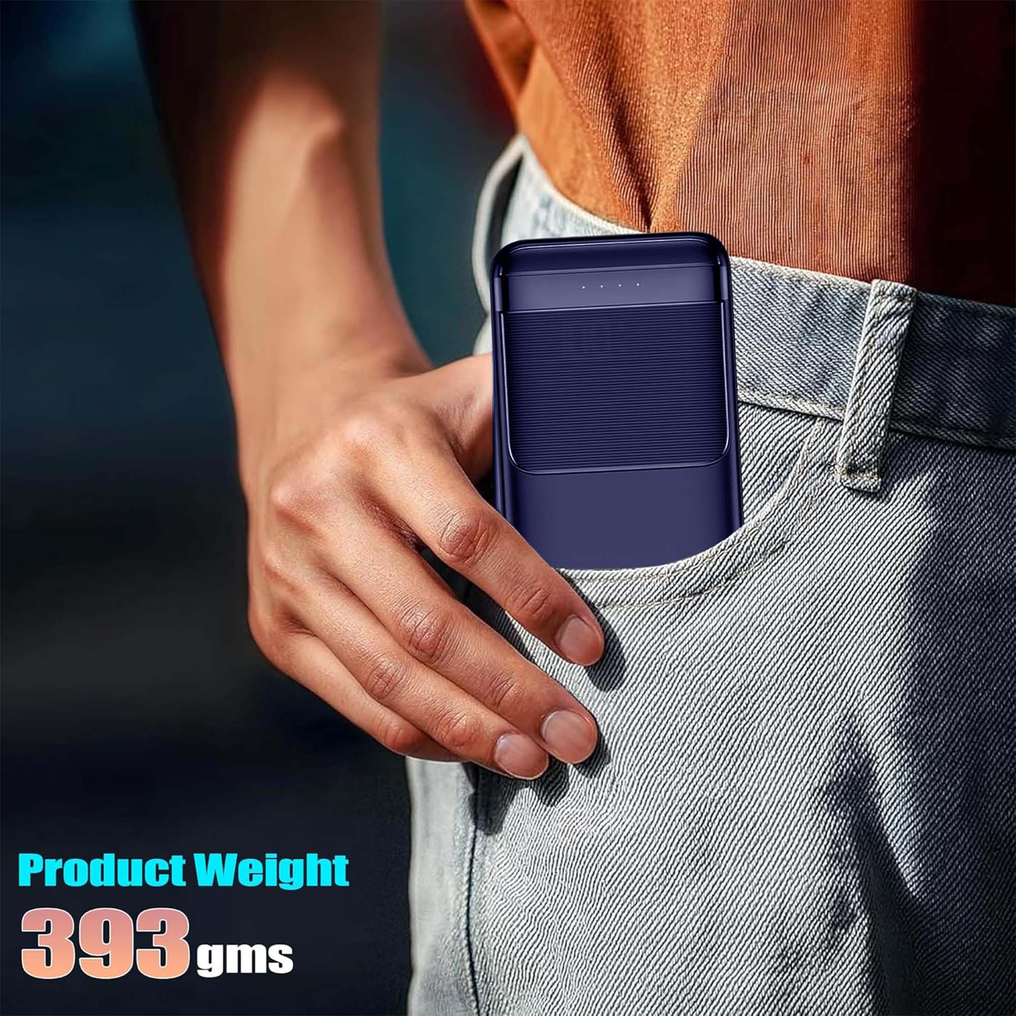 Legend Champ Power Bank 20000mAh, 22.5W Fast Charging with Power Delivery & Quick Charge, Triple Output, USB Type-C Input & Output, BIS Certified, Made in India (Blue) - Image 4