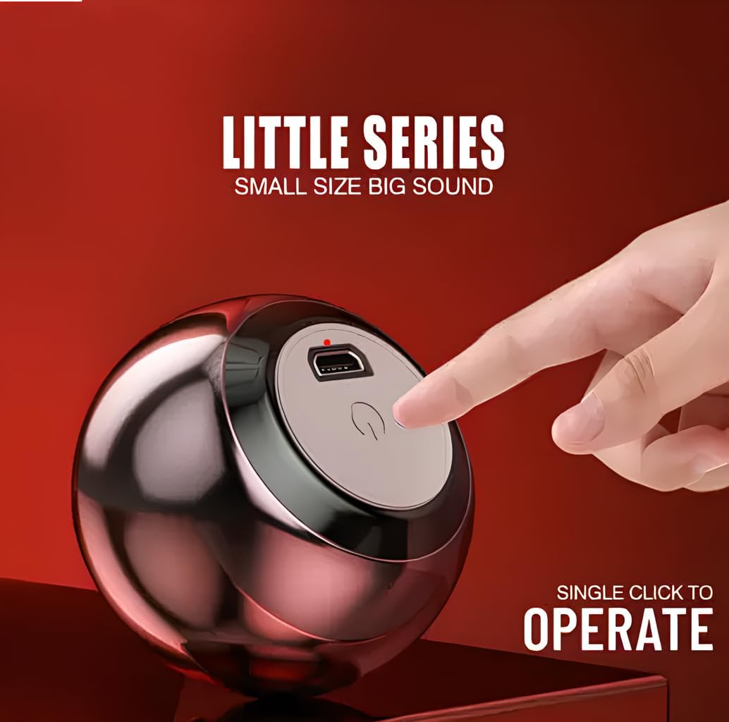 Round Mini Speaker Boost 4 Colourful Wireless Bluetooth Speaker, Mini Electroplating Round Steel, Random Colour (Pack of 1) - Image 2
