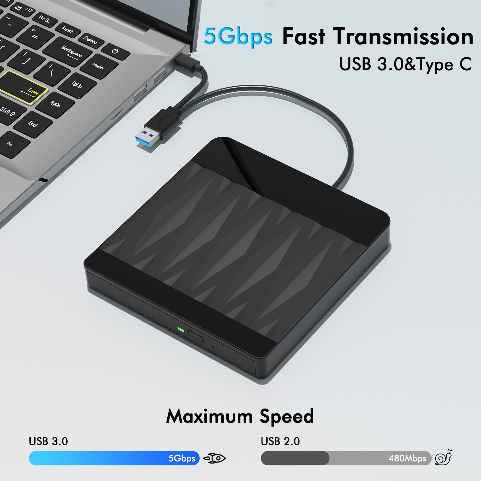 External Blu Ray Drive Bluray Burner External Support 3D Playback Discs - Image 3