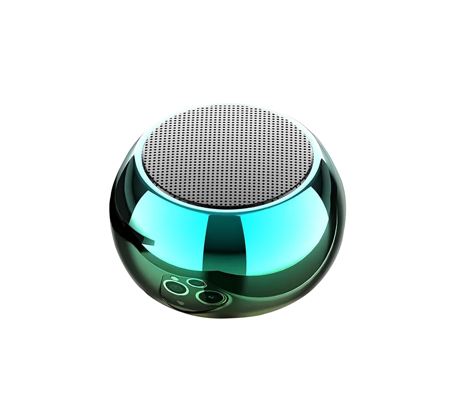 Mini Boost 4 Bluetooth Speaker 4D Mini Electroplating Round Steel Speaker - Multicolor - Pack of 1 - Image 3