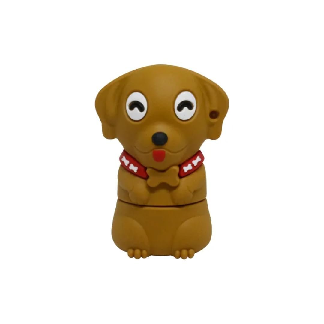 SippyTales~Cute Dog USB Flash Drive, Brown Puppy Design Memory Stick with Red Bone Collar, Novelty Animal Storage Device, 2.0 Pen Drive, High Speed Data Transfer (4, GB) - Image 2