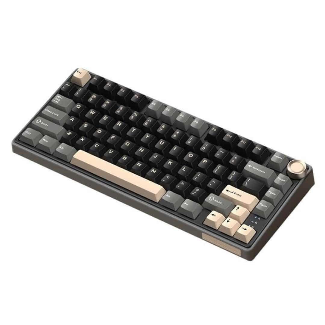 R75 Wireless Mechanical Keyboard, 75% Percent Custom Gaming Keyboard Gasket Mount RGB Backlit with Knob & PBT Keycaps, BT5.1/2.4GHz/USB-C, Hot Swappable Cream Switch - Image 2