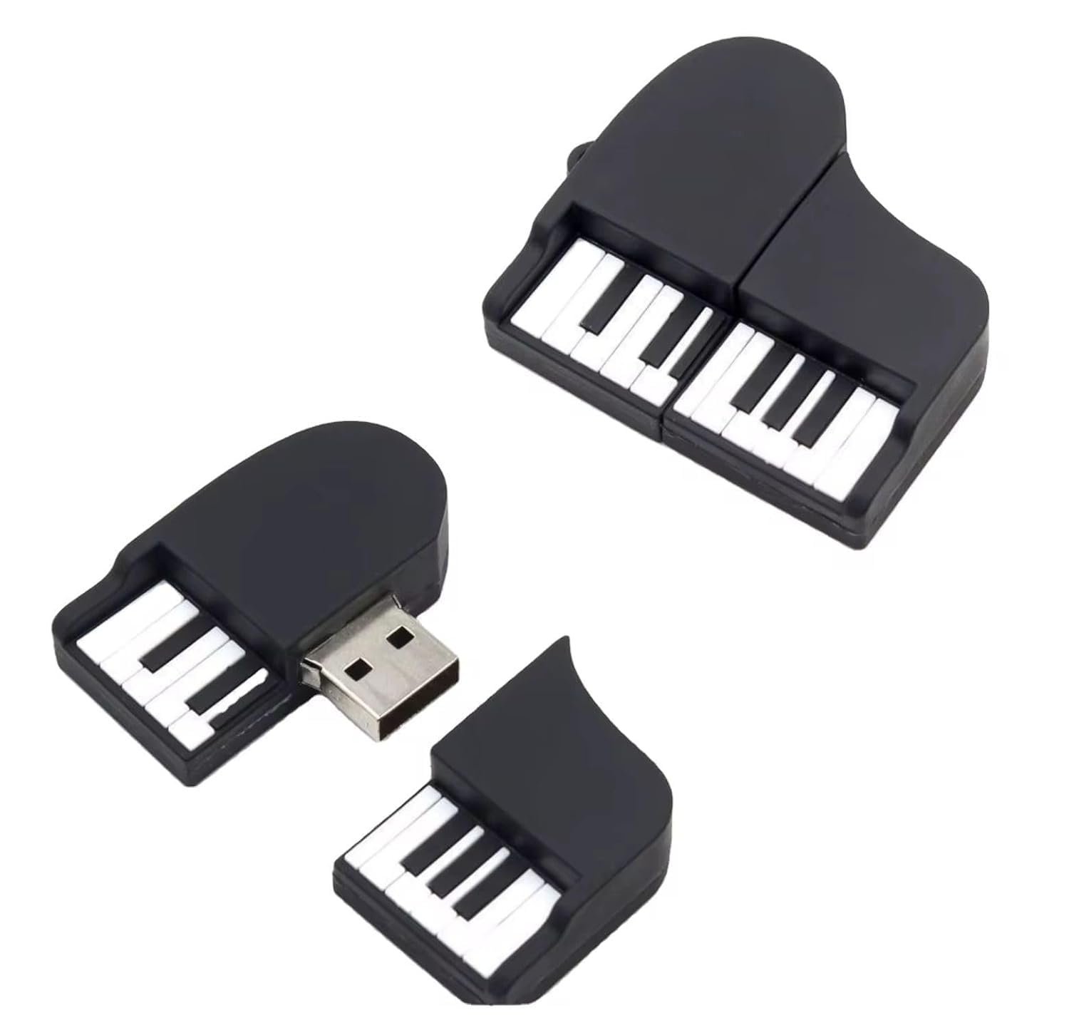 PVC Piano Shape Pendrive 4GB USB 2.0 Flash Drive | Cute Rubber Fancy Pen Drive | Portable Mini USB Stick | Gift Pendrive for Kids, Students - Image 4