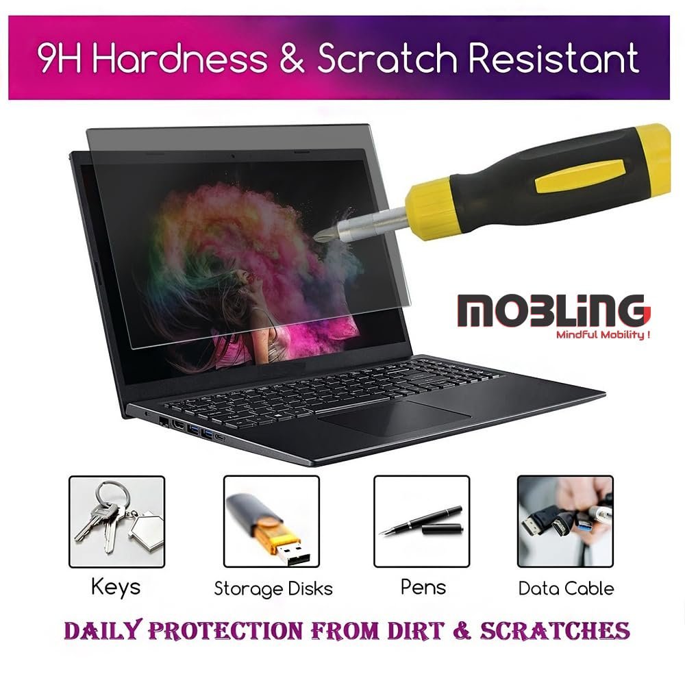 Privacy Matte Anti Spy Screen Guard Compatible With HP Smartchoice Victus (15.6 Inch, 39.6cm, 16:9 Ratio, 1920x1080 Resolution Laptop) Anti Peep Screen Protector Not a Tempered Glass - Image 4