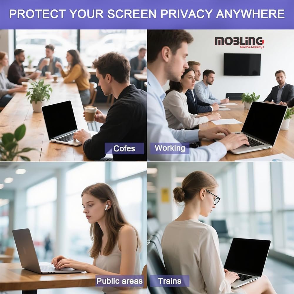 Privacy Matte Anti Spy Screen Guard Compatible With HP Smartchoice Victus (15.6 Inch, 39.6cm, 16:9 Ratio, 1920x1080 Resolution Laptop) Anti Peep Screen Protector Not a Tempered Glass - Image 3