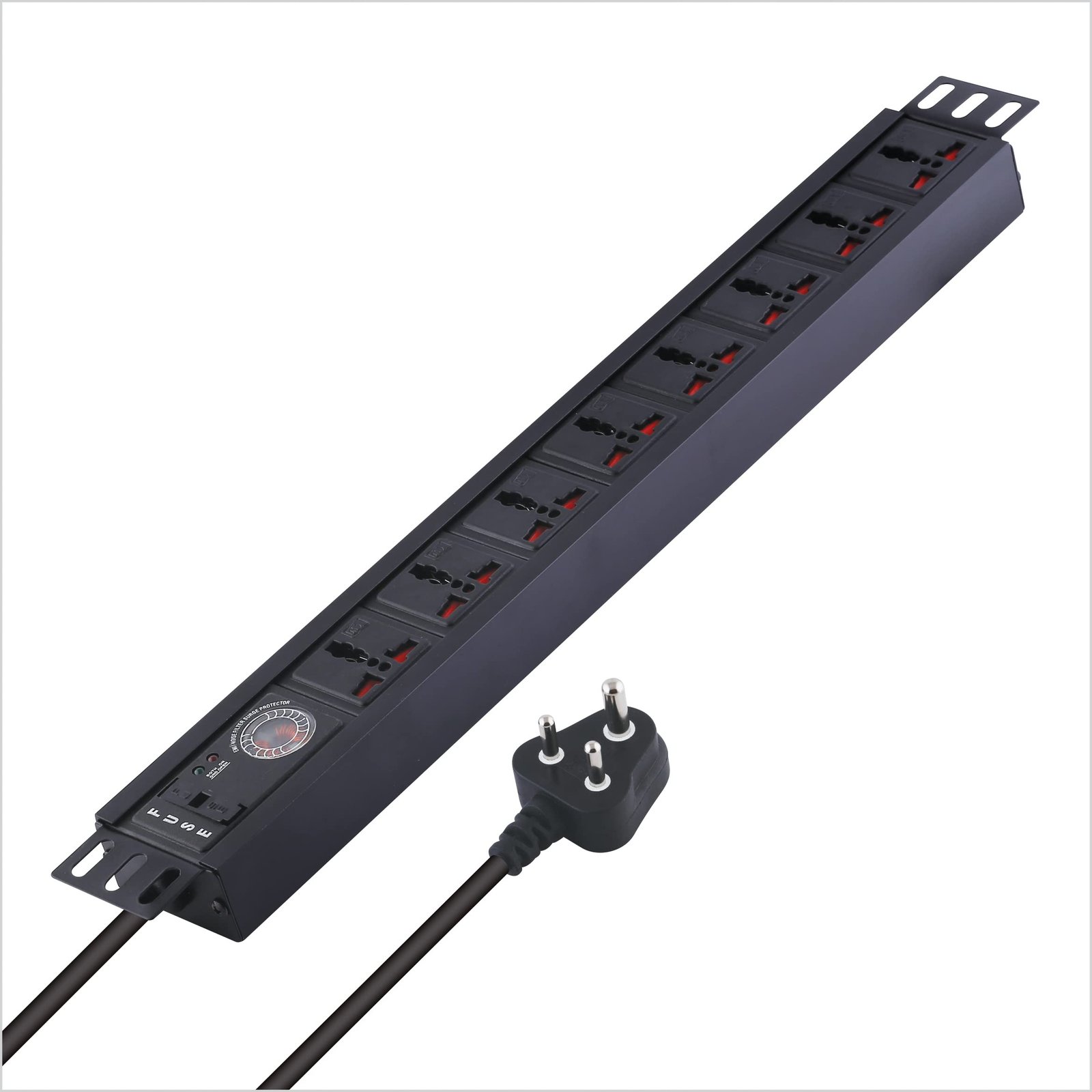 8 Socket Surge Protector Universal Socket with 3 Meters Heavy Duty Cable Overload Protection Extension Cord Comes with 1500W 5 AMP Socket Spike Guard