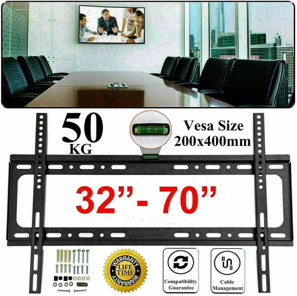 TV Wall Bracket Mount for 32-70 inch TVs, Ultra Heavy Duty TV Wall Mount With Bubble Level VESA 200 x 200mm to 600 x 400mm for Flat & Curved TV Load Capacity Up to 50KG For LED LCD OLED Plasma Screens - Image 4