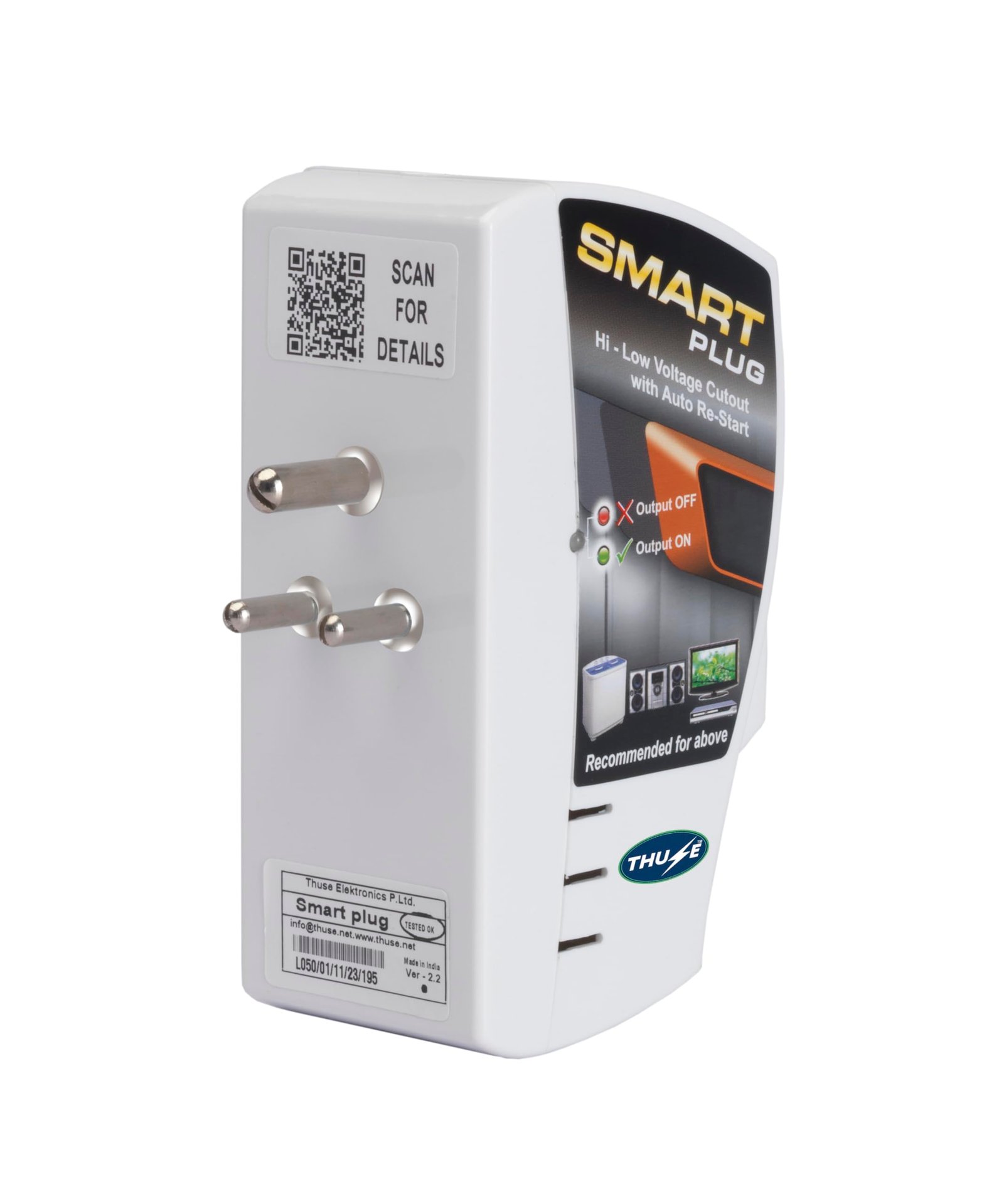 6 Amp Voltage Protector for TV, Food Processor, Mobile Phone/Laptop Charger, Home Theatre, CCTV, Inverter, Over-Under Voltage Protector with Surge Protection Upto 4000 Volts - Image 8