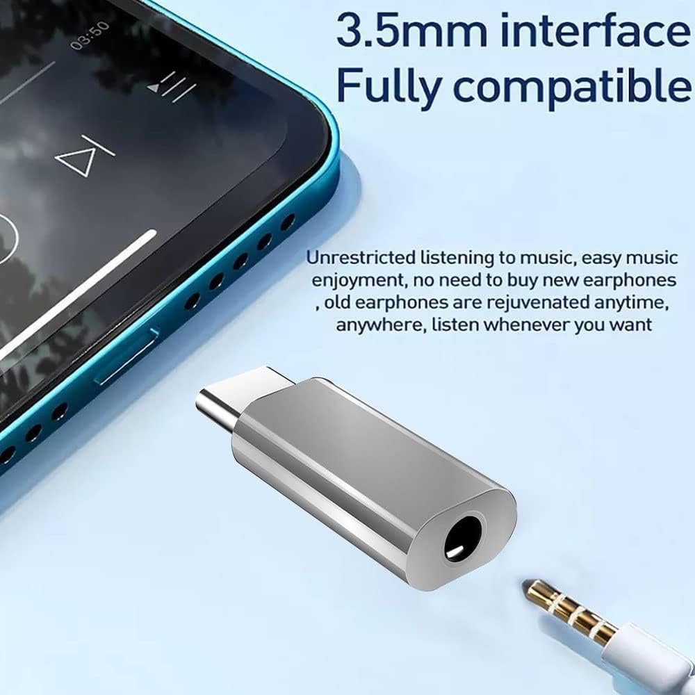 One Plus USB-C to 3.5mm Headphone Jack Adapter | Type-C to AUX Audio Converter for OnePlus, Xiaomi, Realme, Vivo (NOT for Samsung/iPad/Pixel) - Black - Image 2
