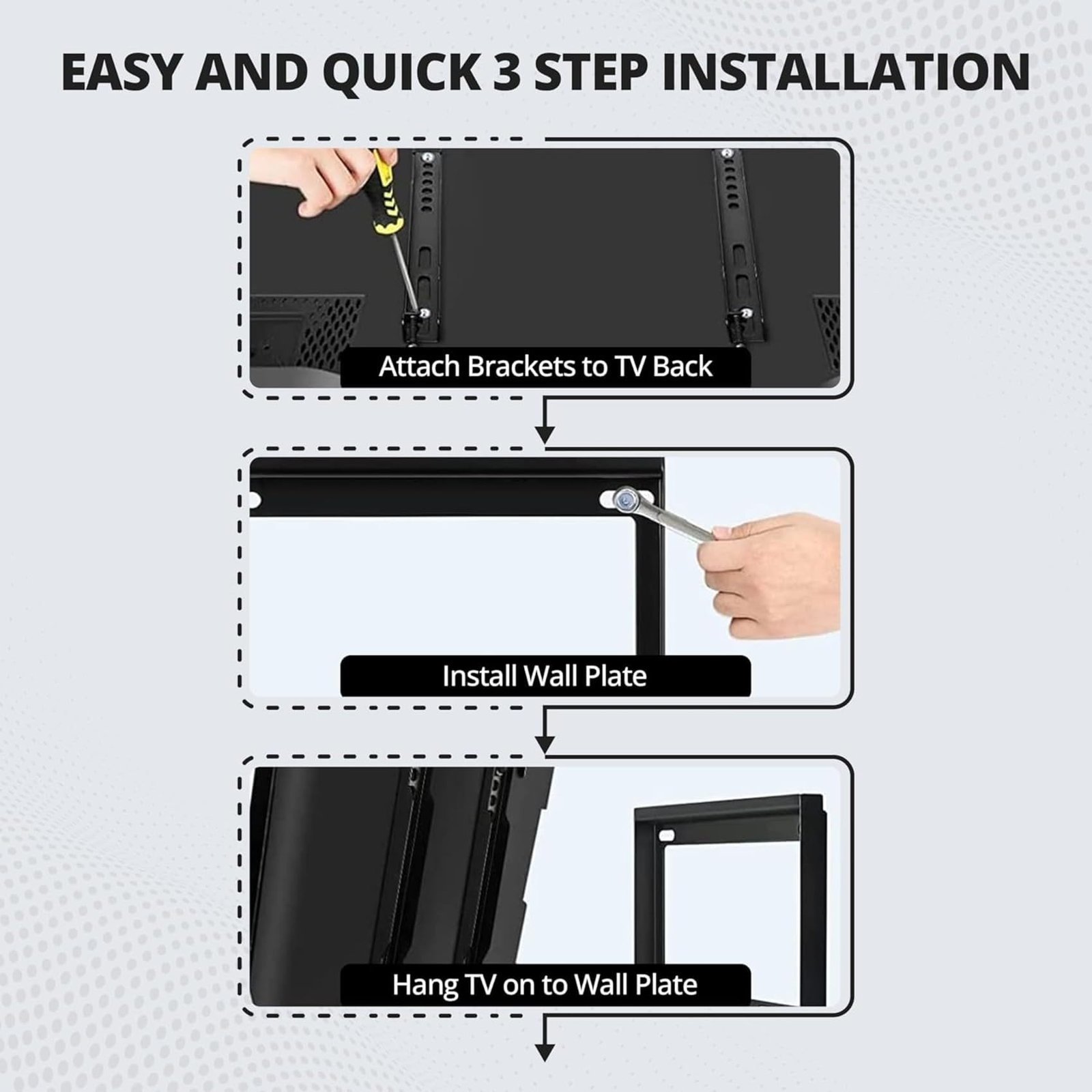Heavy Duty TV Wall Mount Bracket for 14-42 Inch LED, LCD & Smart TVs – Universal Fixed Holder for Flat Panel Screens, Strong Wall Stand | Space-Saving Mount | Durable Fixed Bracket - Image 4