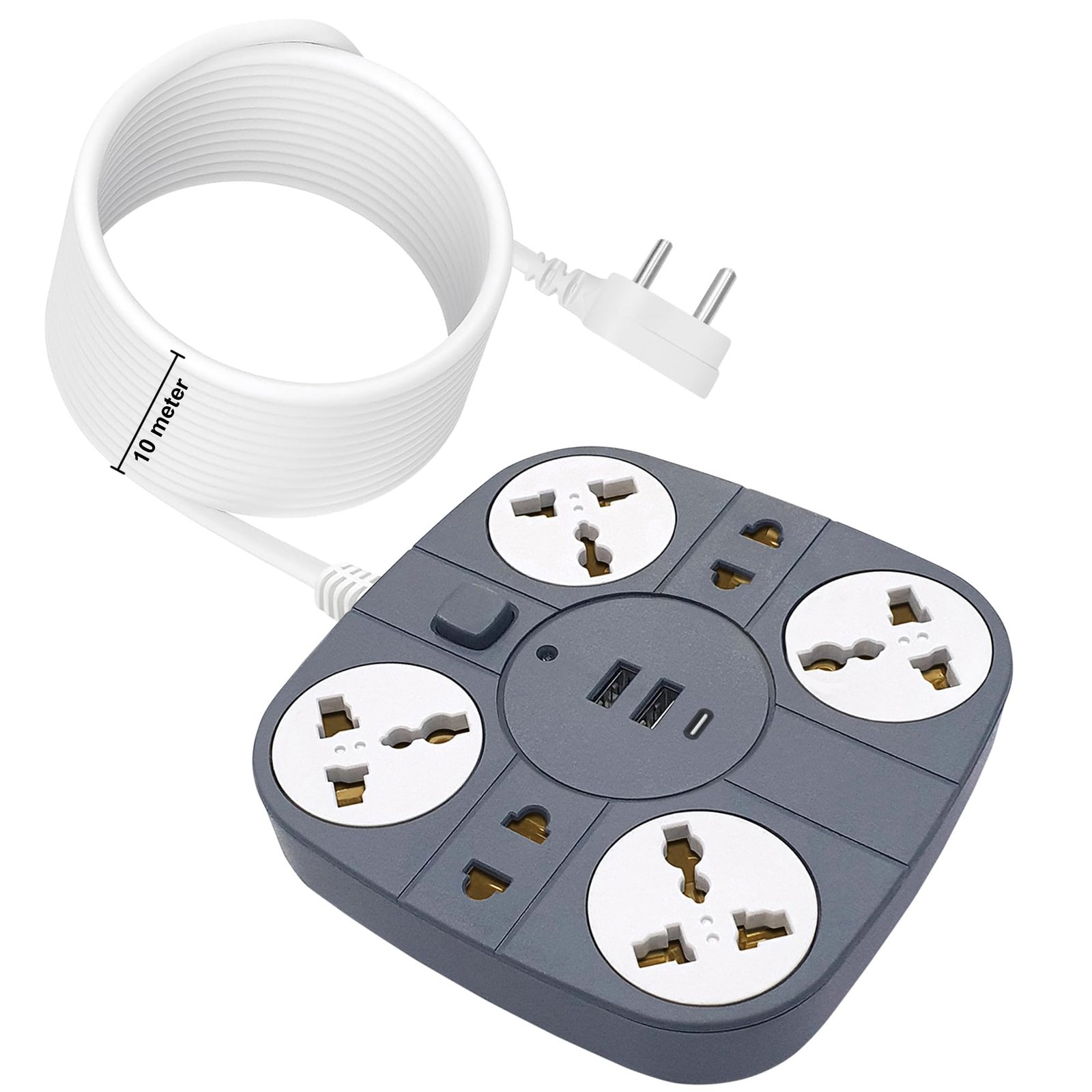 Extension Board with USB Port (Grey, 10 Meter) - Image 2