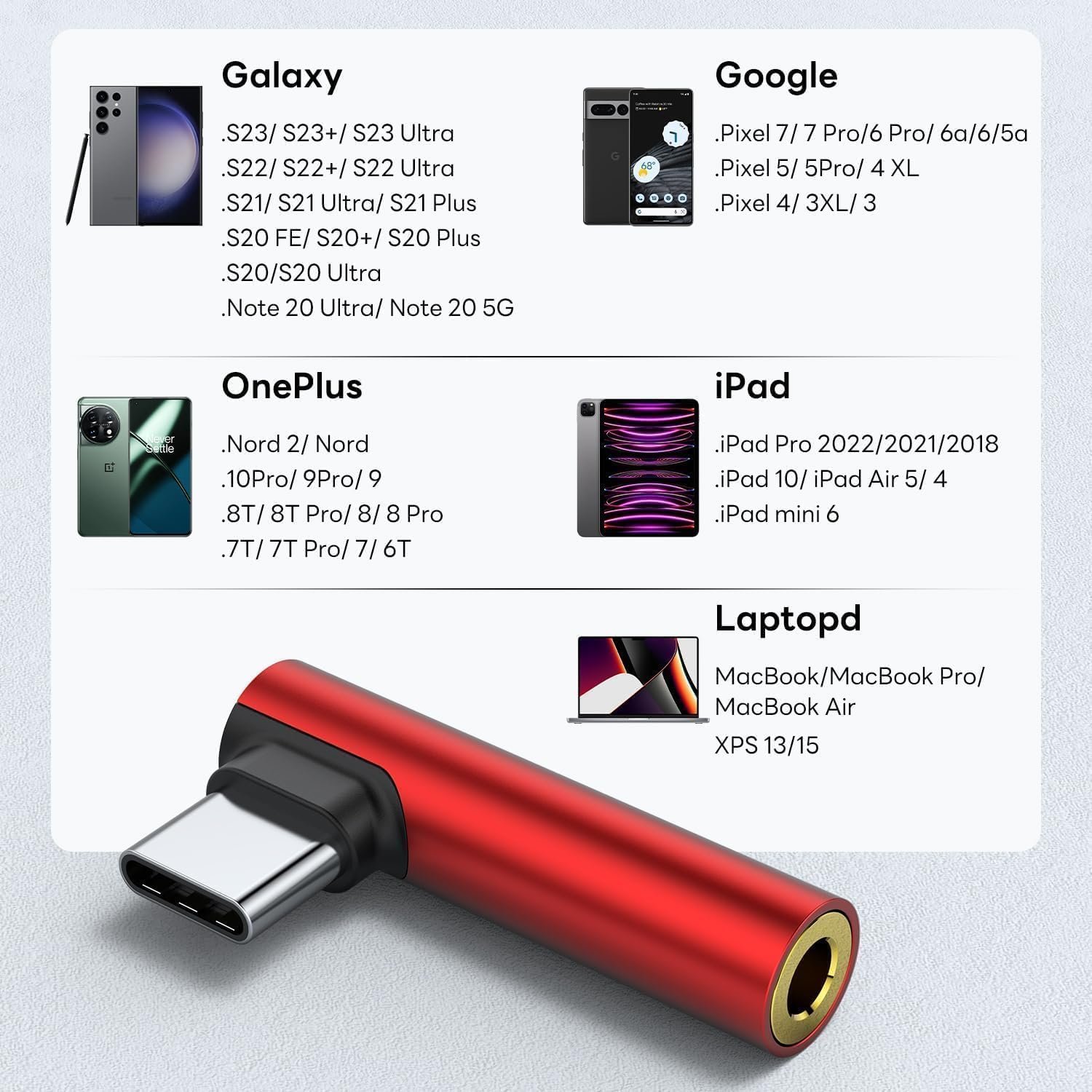 Original C to 3.5mm Audio Adapter 1 Pcs | Type-C to AUX Headphone Jack Dongle with DAC Chip | Right Angle Connector | Compatible with Mi, iqoo, Vivo, iPad Pro | New L Shape - Image 6
