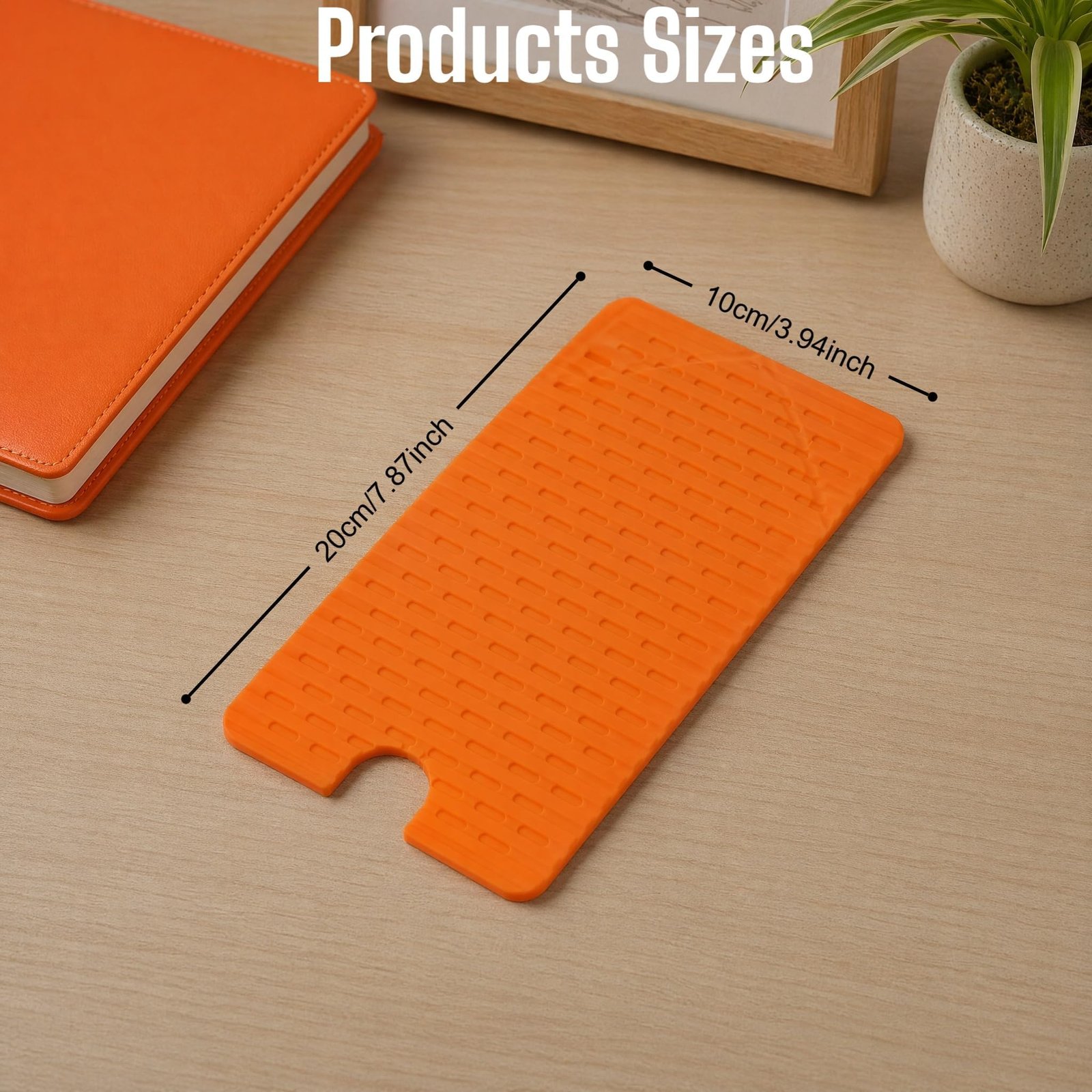 FEXLARO Flexible Rollable Phone Stand, Foldable Silicone Holder with Charging Slot, Anti Slip Desk Support for Mobile, Tablet, Light Laptop, Home Office Travel, Orange - Image 2